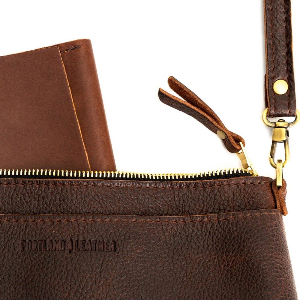 PORTLAND LEATHER Poppy Purse Large Coldbrew - Picture 4 of 10